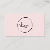 プロフェッショナル赤面ピンクフォトロゴソーシャルメディア 名刺 (裏面)