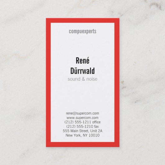 プロフェッショナル赤 名刺 (正面)