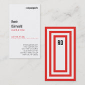 プロフェッショナル赤 名刺 (正面/裏面)