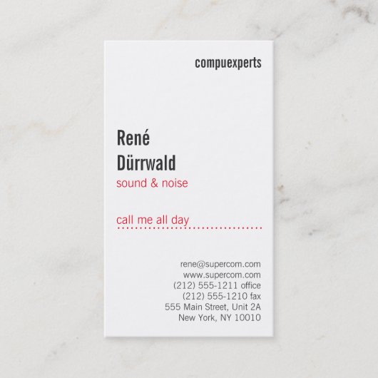 プロフェッショナル赤 名刺 (正面)