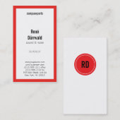 プロフェッショナル赤 名刺 (正面/裏面)