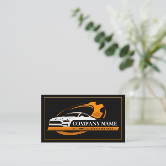 プロフェッショナル車のの修復、自動整備士 名刺 (スタンド正面)