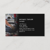 プロフェッショナル車のタイヤ修理フラットタイヤサービス 名刺 (裏面)