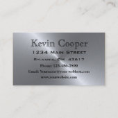 プロフェッショナル車の工業用金属 名刺 (裏面)