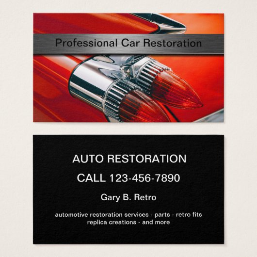 プロフェッショナル車の復旧名刺 (正面&裏面)