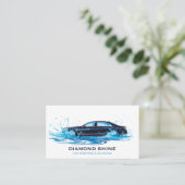 プロフェッショナル車の洗車自動詳細 名刺 (スタンド正面)