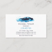 プロフェッショナル車の洗車自動詳細 名刺 (裏面)