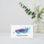 プロフェッショナル車の洗車自動詳細 名刺 (スタンド正面)