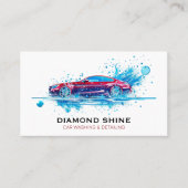 プロフェッショナル車の洗車自動詳細 名刺 (正面)