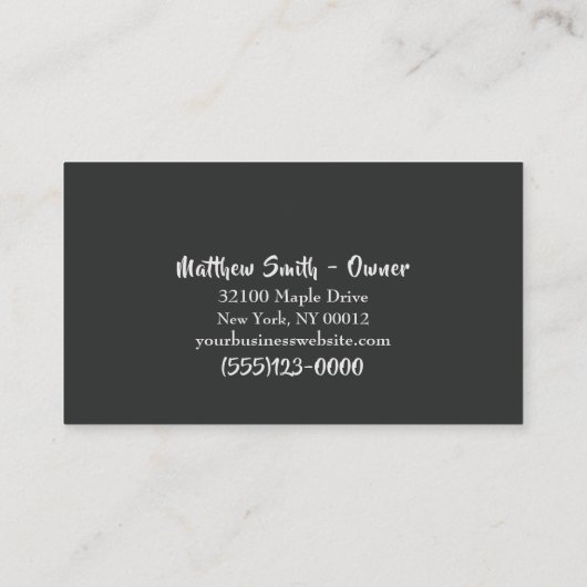 プロフェッショナル車の自動ウィンドウの濃淡サービス 名刺 (裏面)