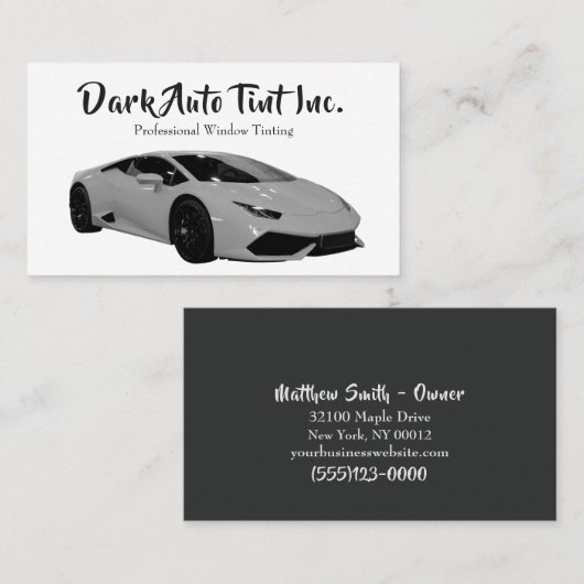 プロフェッショナル車の自動ウィンドウの濃淡サービス 名刺 (正面/裏面)
