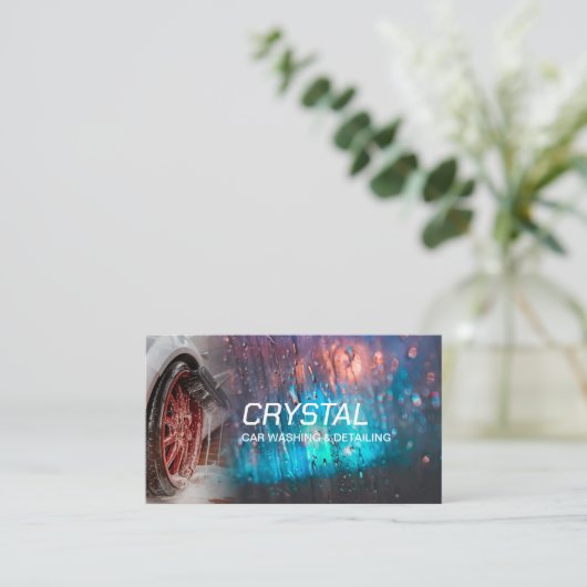 プロフェッショナル車洗浄と自動詳細 名刺 (スタンド正面)