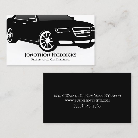 プロフェッショナル車自動詳細化サービス 名刺 (正面/裏面)