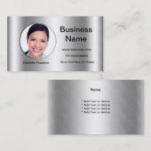 プロフェッショナル追加フォトシルバークラスビジネス 名刺 (正面/裏面)