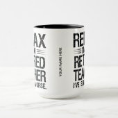 プロフェッショナル退職したおばあちゃんおもしろいコークールヒー マグカップ (中央)