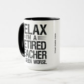 プロフェッショナル退職したおばあちゃんおもしろいコークールヒー マグカップ (正面左)