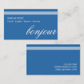 プロフェッショナル通訳者名刺 名刺 (正面/裏面)