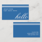 プロフェッショナル通訳者用名刺 名刺 (正面/裏面)