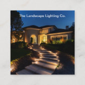 プロフェッショナル造園およびホーム照明 スクエア名刺 (正面)