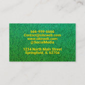 プロフェッショナル造園と芝生気に コーリングカード (裏面)