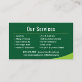 プロフェッショナル造園グリーンラ気にウン 名刺 (裏面)