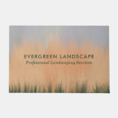 プロフェッショナル造園サービスブルーコーラルグリーン ドアマット (正面)