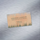 プロフェッショナル造園サービスブルーコーラルグリーン マグネット名刺 (インサイチュ)