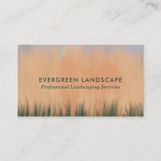 プロフェッショナル造園サービスブルーコーラルグリーン 名刺 (正面)