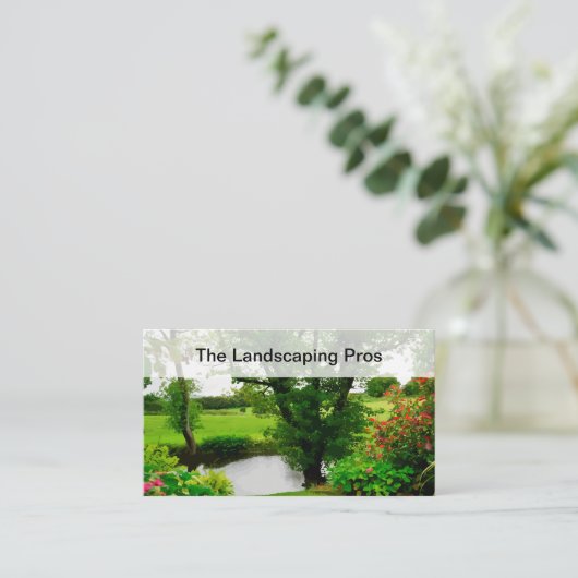 プロフェッショナル造園サービス 名刺 (スタンド正面)