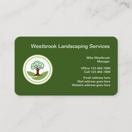 プロフェッショナル造園サービス 名刺 (正面)