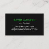 プロフェッショナル造園ダークテーマ 名刺 (裏面)