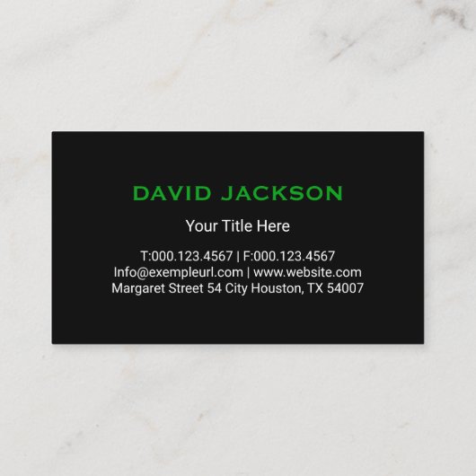 プロフェッショナル造園ダークテーマ 名刺 (裏面)