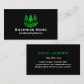 プロフェッショナル造園ダークテーマ 名刺 (正面/裏面)