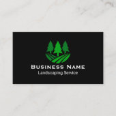 プロフェッショナル造園ダークテーマ 名刺 (正面)