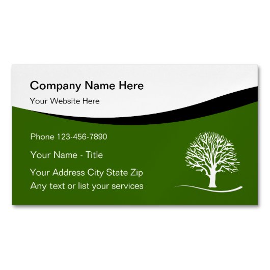 プロフェッショナル造園テーマ マグネット名刺 (正面)