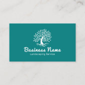 プロフェッショナル造園ローンツ気にリーロゴティール（緑がかった色） 名刺 (正面)