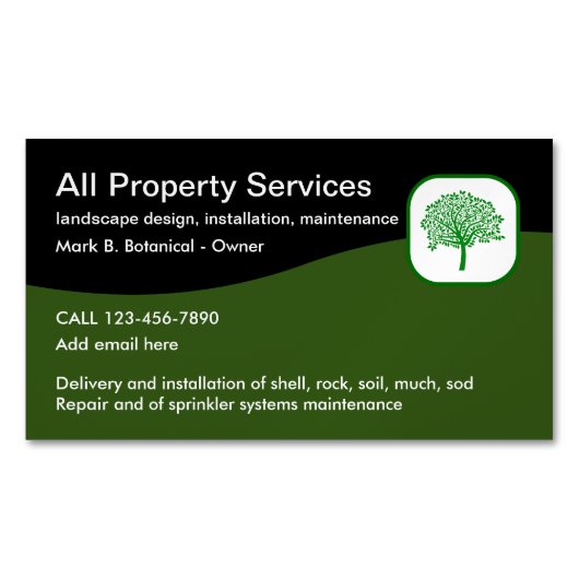 プロフェッショナル造園名刺マグネット マグネット名刺 (正面)