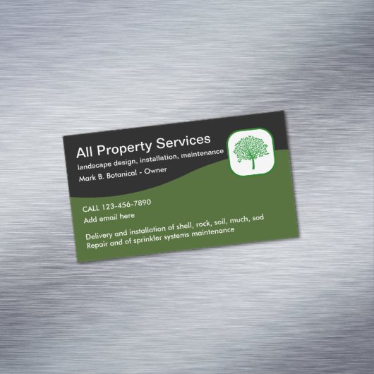 プロフェッショナル造園名刺マグネット マグネット名刺 (インサイチュ)