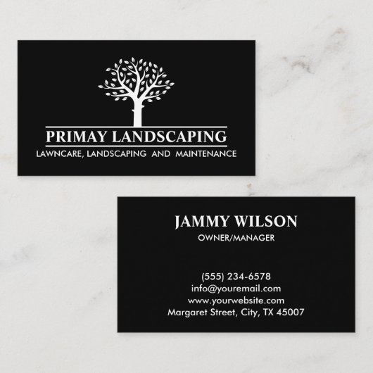 プロフェッショナル造園芝刈り気にサービス 名刺 (正面/裏面)