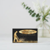 プロフェッショナル造園芝刈気にりガーデニング 名刺 (スタンド正面)