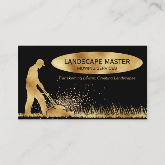 プロフェッショナル造園芝刈気にりガーデニング 名刺 (正面)