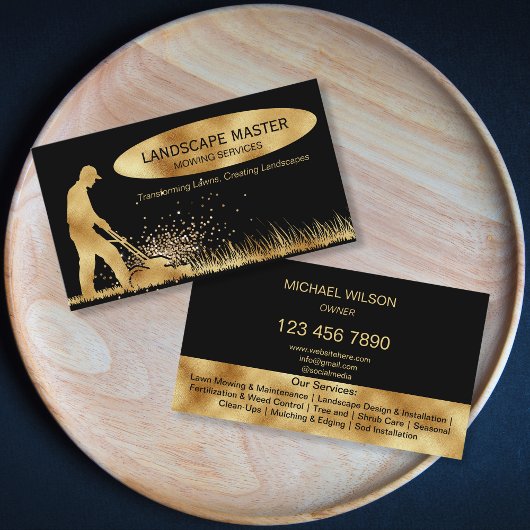 プロフェッショナル造園芝刈気にりガーデニング 名刺