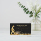 プロフェッショナル造園芝刈気にりガーデニング 名刺 (スタンド正面)