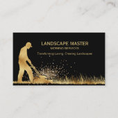 プロフェッショナル造園芝刈気にりガーデニング 名刺 (正面)