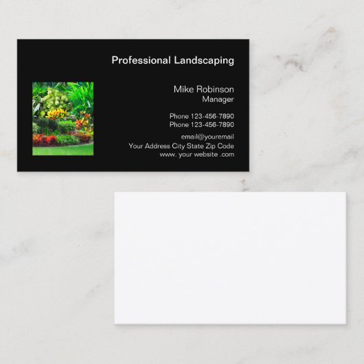 プロフェッショナル造園近隣サービス 名刺 (正面/裏面)