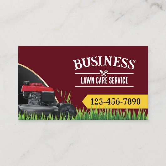プロフェッショナル造園&ローンサー気にビスレッド 名刺 (正面)