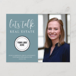 プロフェッショナル連絡ティール（緑がかった色）インフォフォト実在エテート ポストカード