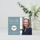 プロフェッショナル連絡ティール（緑がかった色）インフォフォト実在エテート ポストカード (スタンド正面)