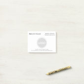 プロフェッショナル連絡情報ビジネスロゴ ポストイット (デスク上)