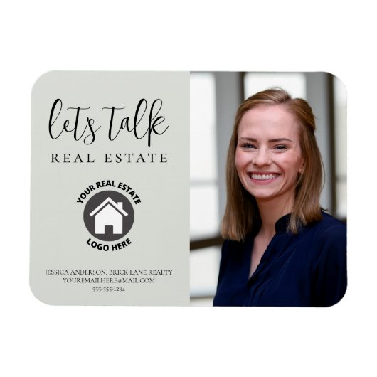 プロフェッショナル連絡情報写真実在財産 マグネット (横)